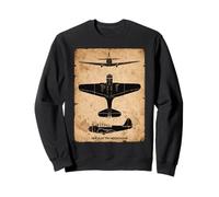 TBD Devastator Torpedo Bomber Vintage WW2 Plane Silhouettes Sweatshirt