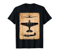 TBD Devastator Torpedo Bomber Vintage WW2 Plane Silhouettes T-Shirt