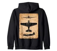 TBD Devastator Torpedo Bomber Vintage WW2 Plane Silhouettes Zip Hoodie
