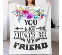 TBDUEPS Always Be My Friends Blanket Double Lightweight Super Soft Blanket for Women Girls for Lover Hubby Wifey Women Men 40x50inch(100x130cm)