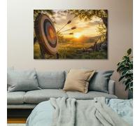 TBDUEPS Archery Sport Canvas Wall Art, New Year Wall Decor | Canvas print suits over a sideboard, where it updates the room without using floor space in compact or open spaces