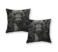 TBDUEPS Black Lion Shattering Glass Pillowcases 2 Pack Premium Hotel Quality Toddler Pillow Cases Tent 18"x18"