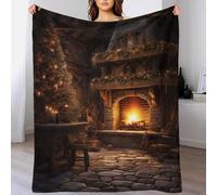 TBDUEPS Christmas Fire Fluffy Blanket Throw Microfiber Daughter Blanket from Mum Couch Gifty Personalised 70x80inch(180x200cm)