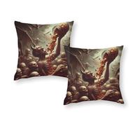 TBDUEPS Devil's Gold Coin Shower Queen Size Pillow Cases Machine Washable Personalised Pillowcase for Sofa Chair Couch/Bedroom Decorative 18"x18"