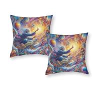 TBDUEPS Divine Cosmic Journey Pillow Cases 2 Pack Luxury Standard Cheap Pillows for Home Spring Decor 18"x18"