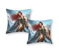 TBDUEPS Fantasy Angelic Warrior Artwork Pillow Case Covers Hypoallergenic Dust Cheap Pillows for Sofa Car Gaming Room 20"x20"