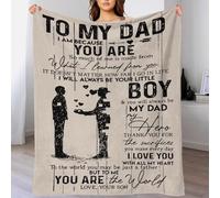 TBDUEPS Father Day To My Dad Cozy Blanket Thick Personalised Blankets for Settee Dad 50x60inch(127x152cm)