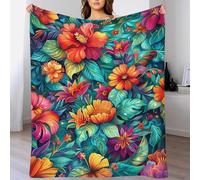 TBDUEPS Floral Fantasy Blankets for Beds Soft Super Soft Blanket for Bed Grandma Snug Gifts 80x90inch(200x230cm)