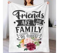 TBDUEPS Friends Are The Family Blanket Gift Washable Fluffy Cozy Tv Blanket for Bedroom And Offices Boyfriend 70x80inch(180x200cm)