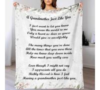 TBDUEPS Grandmother Just Like You Blanket for Girls Cozy Home Décor Personalised Fleece Blanket for Sofa/Couch/Bed Throw Grandma Snug Gifts 60x80inch(150x200cm)
