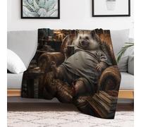 TBDUEPS Hedgehog Fat Flannel Blanket 50"x70" for Sofa Couch | Soft bed blanket with a clear decorative print for cooler evenings; soft and easy to use every day.