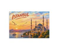 TBDUEPS Istanbul Canvas Art Print for Home Office Wall Decor | Wall styling for on a feature wall: printed canvas picture that adds a clear decorative accent with flexible placement