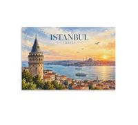 TBDUEPS Istanbul Canvas Wall Decor, Home Art for Dining Room | Wall styling for on a feature wall: printed canvas picture that gives empty walls more presence with flexible placement
