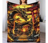 TBDUEPS Kintsugi Golden Dragon Blanket for Bed Double Warm & Extra Soft Daughter Blanket from Mum for Settee Kid 50x60inch(127x152cm)
