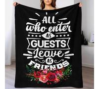 TBDUEPS Leave As Friends Blanket for Girls Cozy Home Décor Personalised Fleece Blanket for Sofa/Couch/Bed Throw Grandma Snug Gifts 40x50inch(100x130cm)