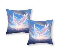 TBDUEPS Legendary Phoenix Rising 2 Pillow Cases Wrinkle Stain Resistant Throw Pillow Covers for Sofa And Bedroom 12"x12"