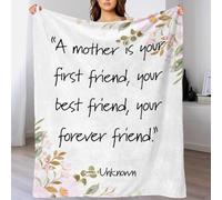 TBDUEPS Love Mom Blanket King Size Easy-Care Winter Blankets for Adults for Bed Queen Size for Lover Hubby Wifey Women Men 70x80inch(180x200cm)