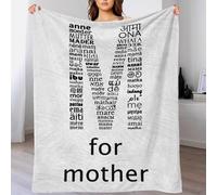 TBDUEPS M for Mother Fleece Christmas Blanket Warm Accent Personalised Blanket for Sofa/Couch/Bed Throw for Lover Hubby Wifey Women Men 80x90inch(200x230cm)