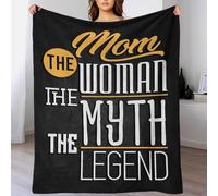 TBDUEPS Mom The Woman Myth Legend Blanket King Size Easy-Care Winter Blankets for Adults for Bed Queen Size for Lover Hubby Wifey Women Men 50x60inch(127x152cm)