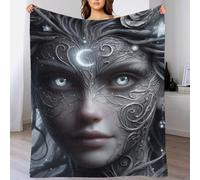 TBDUEPS Moonlit Forest Nymph Blanket Fleece Fluffy Personalised Blanket for Camping for Lover Hubby Wifey Women Men 50x60inch(127x152cm)