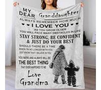 TBDUEPS My Dear Granddaughter Blanket Gift Customised Photo Dad Blanket from Daughter Car Boyfriend 40x50inch(100x130cm)