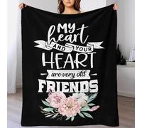 TBDUEPS My Heart Blanket Throw Washable Easy Care Daughter Blanket from Mum for Camping for Lover Hubby Wifey Women Men 60x80inch(150x200cm)
