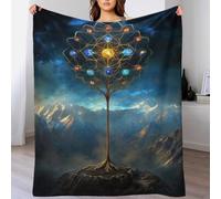 TBDUEPS Mystical Tree of Orbs Cuddle Blanket for Adults Cozy Home Décor Snuggle Blankets for Adults Car Grandma Snug Gifts 70x80inch(180x200cm)