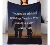 TBDUEPS Natalie Grant Father Daugh Fluffy Blanket Throw Microfiber Daughter Blanket from Mum Couch Gifty Personalised 50x60inch(127x152cm)