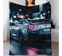 TBDUEPS Nissan GT-R Back View Kids Fluffy Blanket Easy-Care Daughter Blanket from Mum And Dad Suitable for All Season for Anniversary Marriage Valentine 70x80inch(180x200cm)