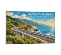 TBDUEPS Pacific Coast Highway Art Wall Art Canvas Print, Bedroom Wall Decor | For everyday space update, choose wall art print; it adds a clear decorative accent with flexible placement