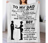 TBDUEPS To My Dad From Son Fluffy Blanket Kids Soft Picture Blanket Personalised Car Birthday Presents for Grandma 80x90inch(200x230cm)