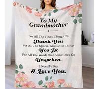 TBDUEPS To My Grandmother Big Fluffy Blanket Soft Nanny Blanket for Bed for Anniversary Marriage Valentine 80x90inch(200x230cm)