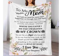 TBDUEPS To My Mom Gift Blanket Throw Washable Easy Care Daughter Blanket from Mum for Camping for Lover Hubby Wifey Women Men 60x80inch(150x200cm)