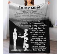 TBDUEPS To My Mom Gift For Mom Kids Fluffy Blanket Easy-Care Daughter Blanket from Mum And Dad Suitable for All Season for Anniversary Marriage Valentine 40x50inch(100x130cm)