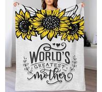 TBDUEPS Worlds Greatest Mother Kids Fluffy Blanket Easy-Care Daughter Blanket from Mum And Dad Suitable for All Season for Anniversary Marriage Valentine 40x50inch(100x130cm)