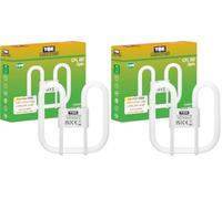 TBE Lighting 16w 2D 2-PIN CFL Energy Saving Lamps - DD Fluorescent Bulbs - 2-Pin GR8 Base Fittings - Long Life Lamp, Soft White 3500K (Single Unit) (Pack of 2)