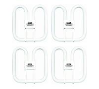 TBE LIGHTING 16w 2D 4-PIN CFL Energy Saving Lamps - DD Fluorescent Bulbs - 4-Pin GR10q Base Fittings - Long Life Lamp, Cool White 6500K (4-Pack)