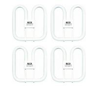 TBE LIGHTING 28w 2D 4-PIN CFL Energy Saving Lamps - DD Fluorescent Bulbs - 4-Pin GR10q Base Fittings - Long Life Lamp, Cool White 6500K (4-Pack)