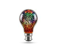 TBE LIGHTING 4W A60 Firework LED Bulb - 3D Decorative Vintage Filament, 220-240V, B22 Bayonet Base, Warm White Ambient Lighting for Home, Bar, Restaurant & Café