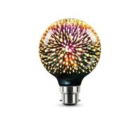 TBE LIGHTING 4W G80 Firework LED Bulb - 3D Decorative Vintage Filament, 220-240V, B22 Bayonet Base, Warm White Ambient Lighting for Home, Bar, Café & Restaurant