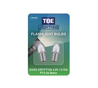 TBE LIGHTING Replacement Torch Bulb 2D 4.8 Volt, 0.75A Bayonet Base P13.5 Krypton Bulbs, Pack of 2 Energy efficient Flashlight Krypton Bulbs to fit a Standard 2D Torches