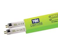 TBE LIGHTING T4 6w Fluorescent Tube Lamps 232mm - 2 Pack of CFL Bulbs - G5 2-Pin Base Fittings - T4 High Efficiency Lamps, Soft White 3500K.