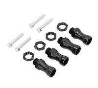 Tbest 1/10 RC Car 12mm to 17mm Metal Wheel Hex Conversion Adapter 30mm Extension Widener for Stability & Grip - Aluminum Alloy Black (Black)