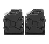 Tbest 1 Pair RC Car Simulated Can for 1/8 /10 RC Crawler Car Accessory Decoration Red Plastic Lightweight Upgrade (Black)