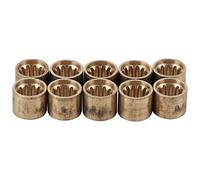 Tbest 10pcs Billiards Brass Tips Ferrules 9MM No Teeth - Copper Pool Repair Tool Accessories, Snooker Tips for Long-Term Use (9.5MM [with teeth])