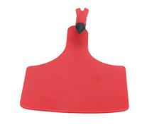 Tbest 10pcs Extra Large Blank Livestock Ear for Goat Sheep Cattle TPU Bite Customizable Livestock ID for Farm Breeding and Quarantine (Red)