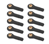 Tbest 10Pcs M3 RC Tie Rod Head Lightweight Plastic Accurate Size for 1/10 1/12 RC Car Stable Performance Upgrade