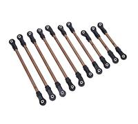 Tbest 10Pcs Stainless Steel Link Rod 324Mm Wheelbase For Rc Crawler Car Duty Upgrade Parts Pull Rod Replacement