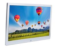 Tbest 12 Inch Metal Digital Photo Frame HD 1280x800 Electronic Album MP3 MPEG4 Picture High Resolution LED Display for Living Room Office (GB Plug)