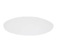 Tbest 12" Turntable Platter Mat Audiophile Pad, Premium Wool Material, Black, NonSlip Grooves, 2mm Thickness (White)